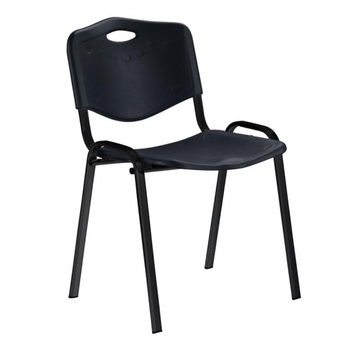 Lankytojų kėdė ISO JUODAS, plastikas