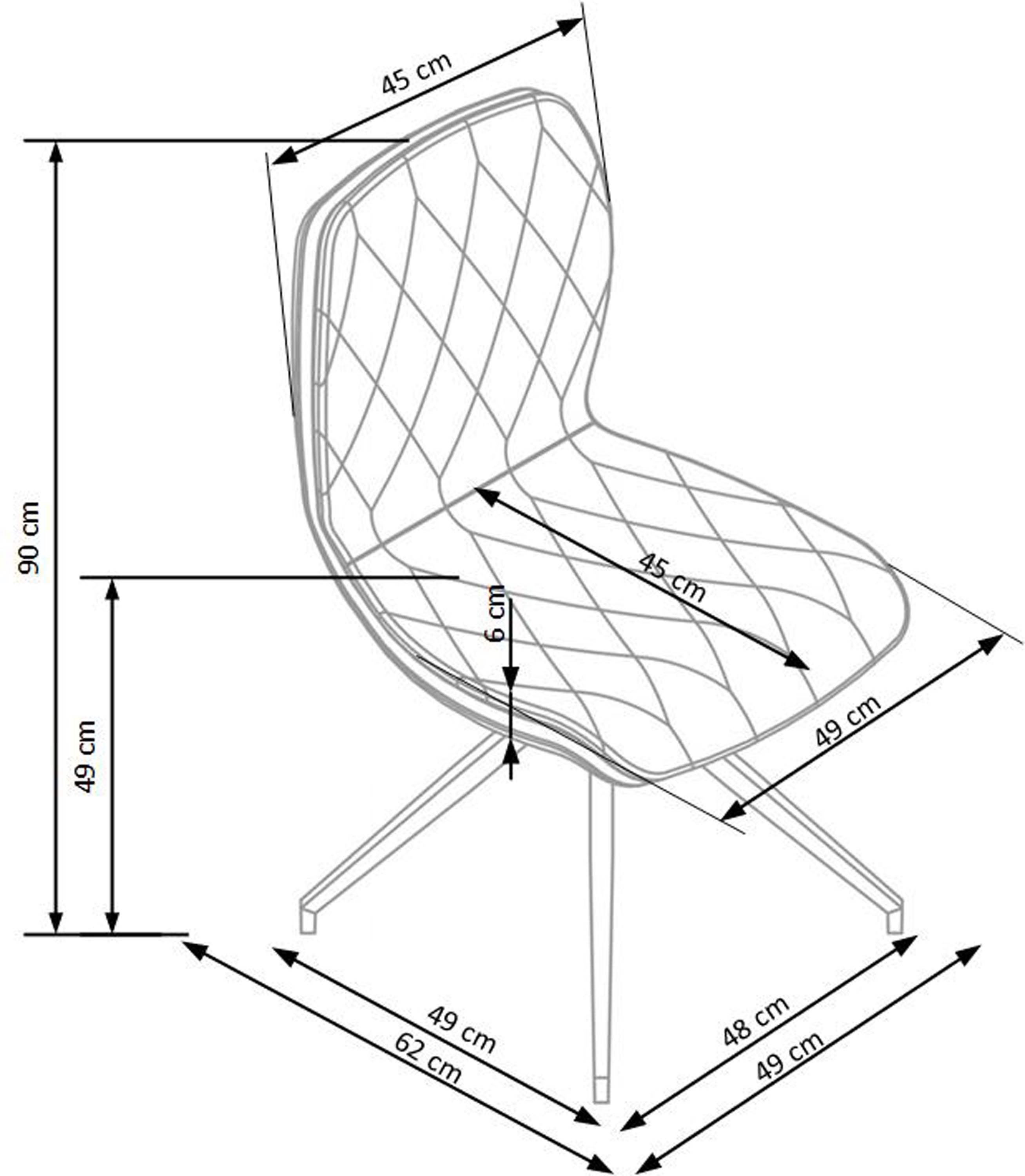 kėdės k237 matmenys