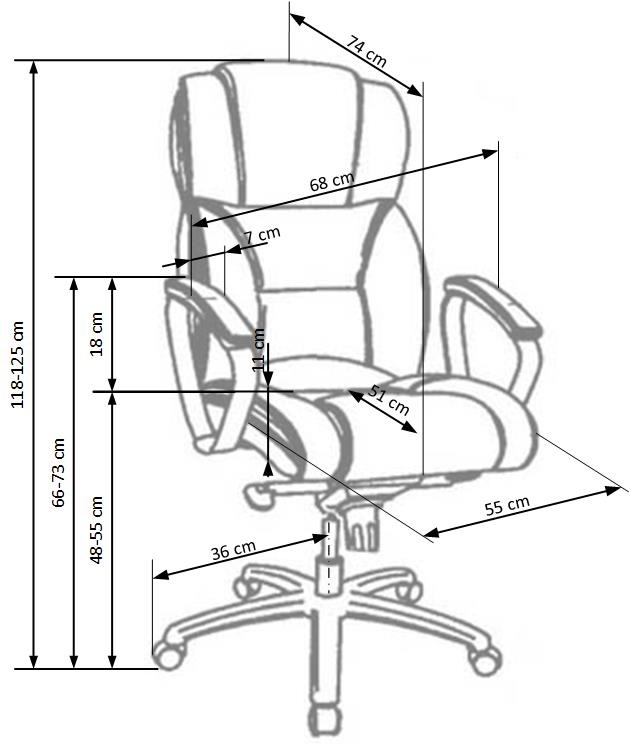odinės biuro kėdės matmenys