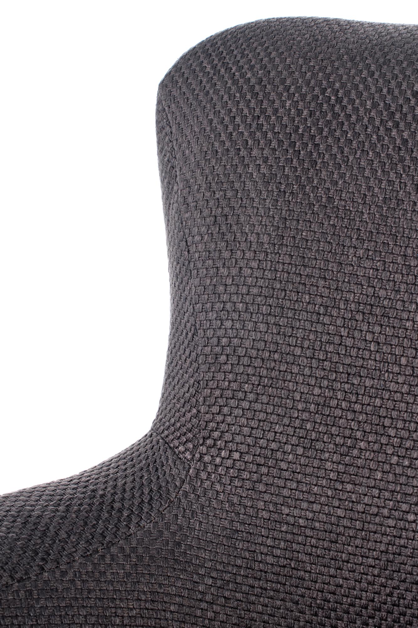 Fotelis CHILLOUT amerikietisko riestuo tamsiai pilkos spalvos juodos kojos