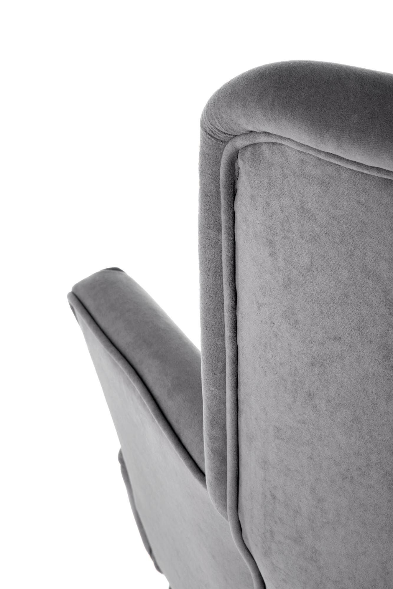Velveto audinio fotelis DELGADO juodos medzio kojos