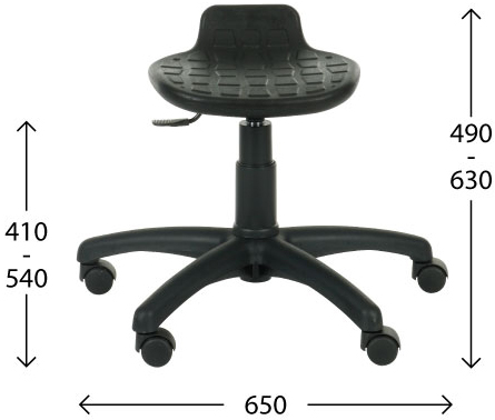 Lab stool matmenys