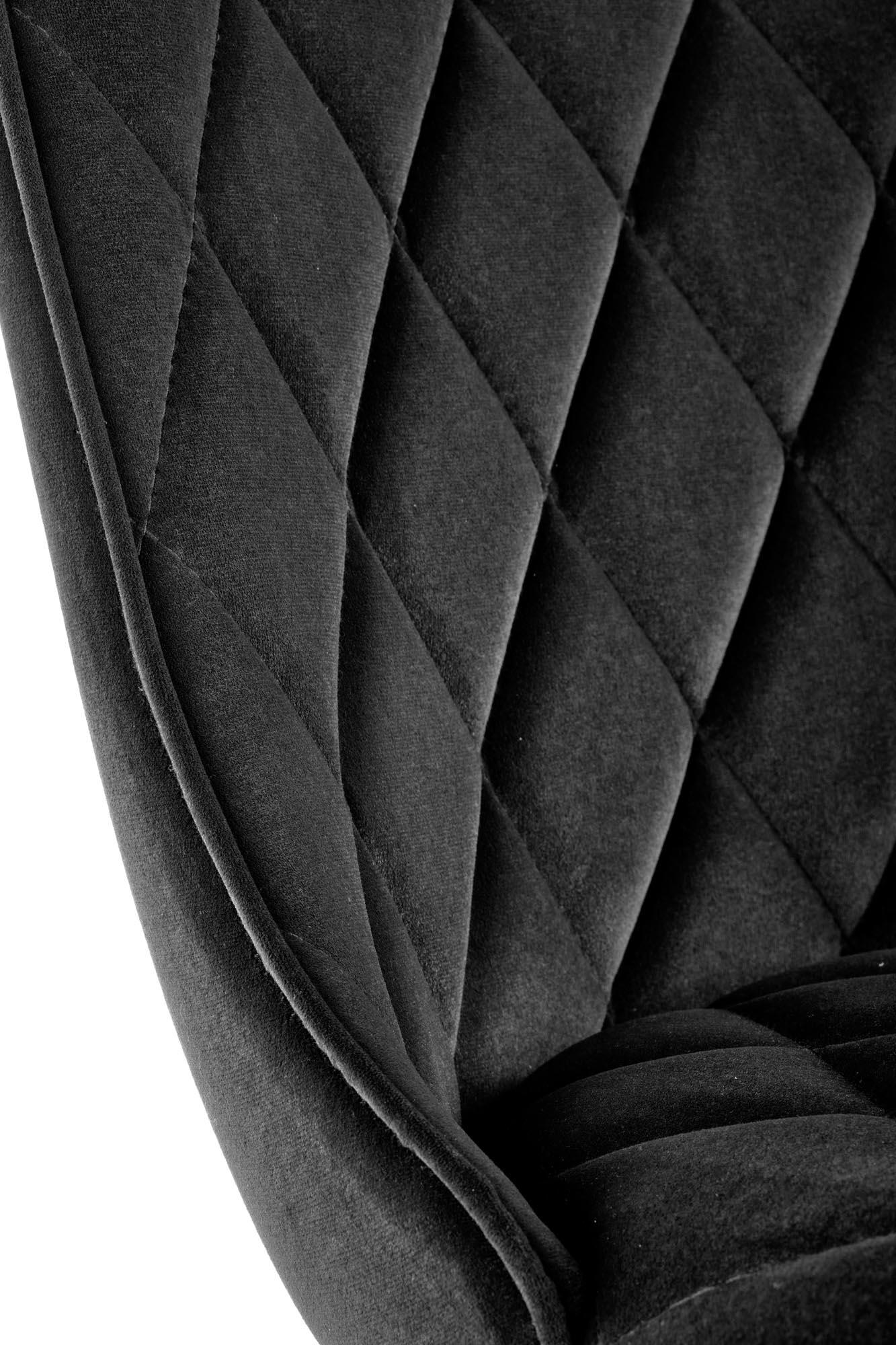 moderni kede k450 juodos spalvos aksomas juodas plienas kojos