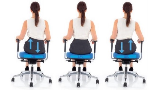 ergonominės biuro kėdės sėdynė