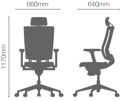biuro kėdės promax matmenys