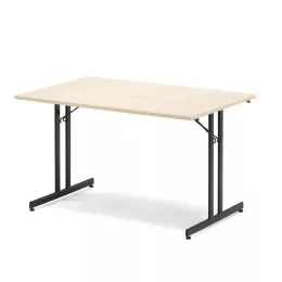Sulankstomas stalas, beržo/juoda, H720 x W800 x L1200 mm