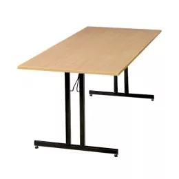 Sulankstomas stalas, buko/juoda, H720 x W800 x L1200 mm