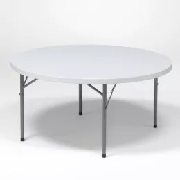 Sudedamas plastikinis stalas, H730xØ1500mm, 6-8 vietos