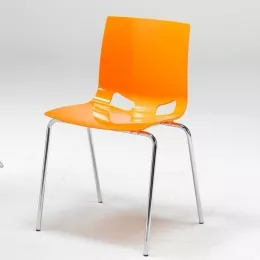 Sulankstomas valgyklos komplektas, oranžinės kėdės, L1400 mm