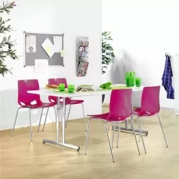 Sulankstomas valgyklos komplektas, violetinės kėdės, L1400 mm