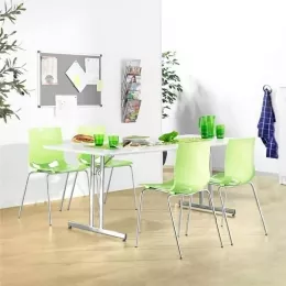Sulankstomas valgyklos komplektas, žalios kėdės, L2000 mm