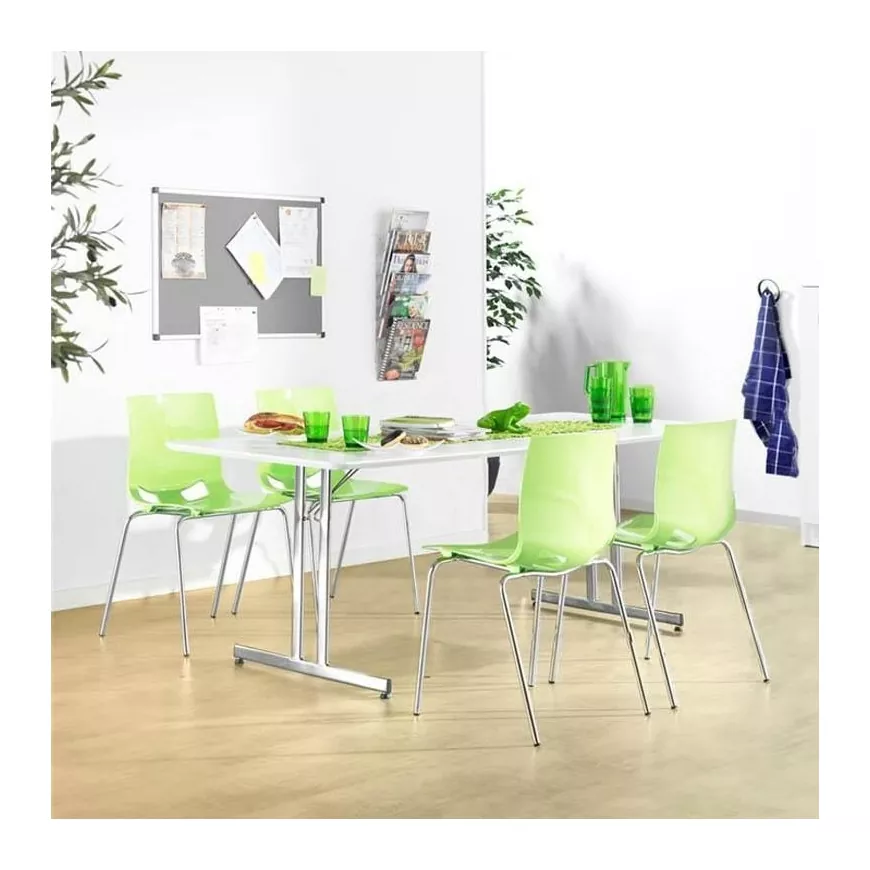 Sulankstomas valgyklos komplektas, žalios kėdės, L1400 mm