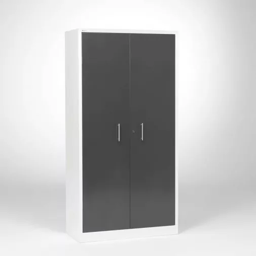 Metalinė spinta: tamsiai pilko metaliko durys, H1950xW990xD450mm