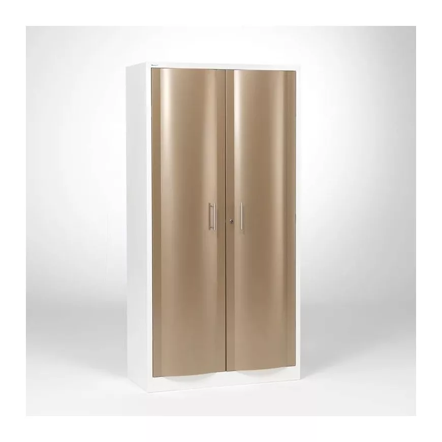 Metalinė spinta: gaubtos aukso metaliko durys, H1950xW990xD450mm