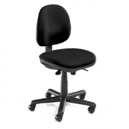 Pramoninė kėdė "Teknik", su ratukais, juodas audinys
