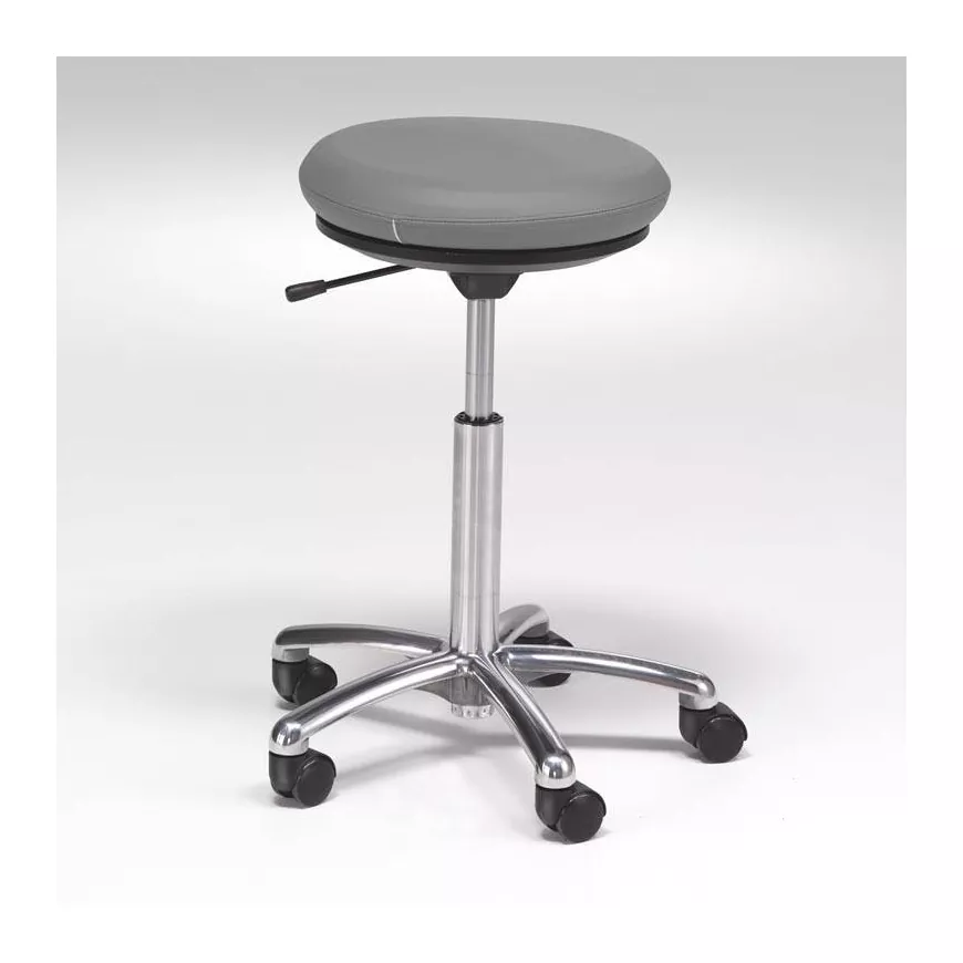 "Pilates" kėdė ant ratukų: odinė: pilka, H520-710mm