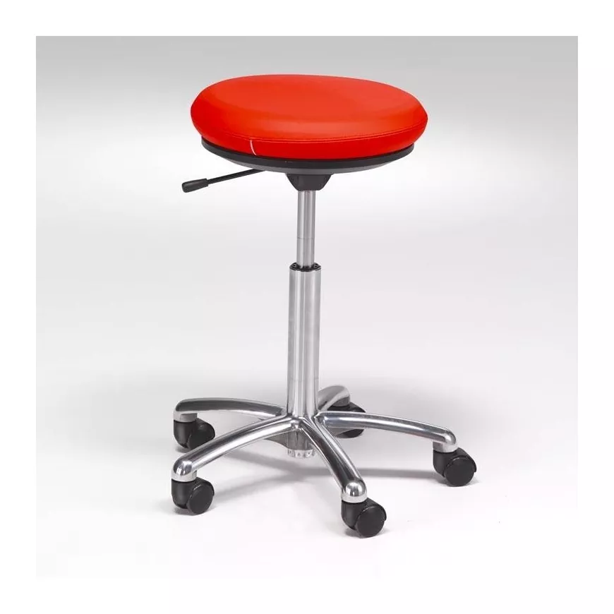 "Pilates" kėdė ant ratukų: odinė: raudona, H520-710mm