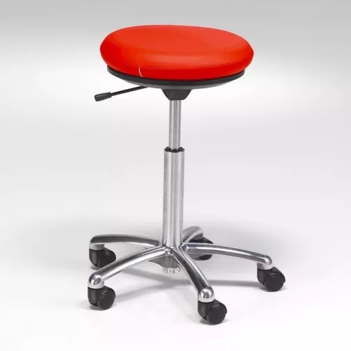 "Pilates" kėdė ant ratukų: odinė: raudona, H520-710mm